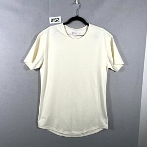 BYLT Premium Basics T Shirt Mens Medium Off White Signature Drop Cut Pullover